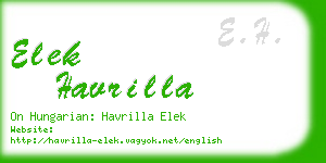 elek havrilla business card